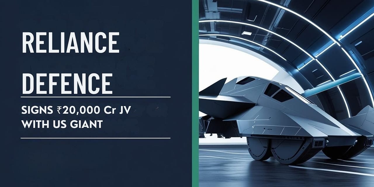 Power Deal: Reliance Defence Signs ₹20,000 Cr JV with US Giant – Big Win for Make in India